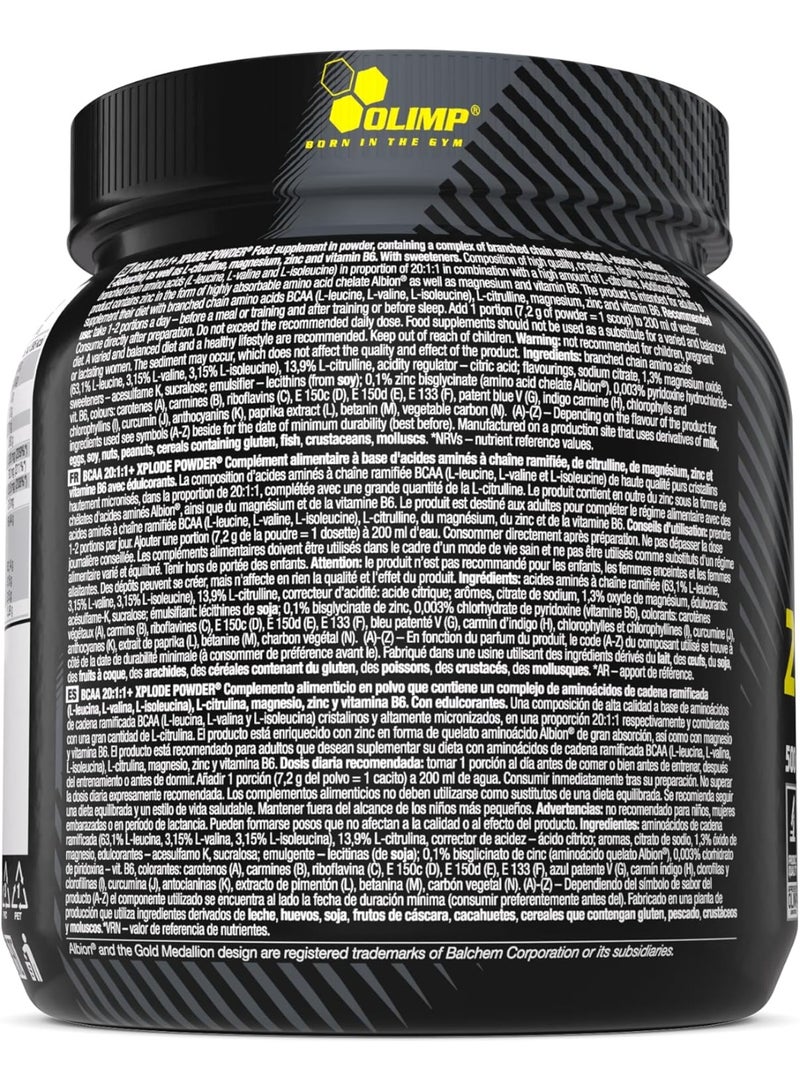 Olimp BCAA Xplode Powder 20:1:1 – 500g | Ultimate Training & Recovery Complex, Enhanced L-Leucine, Rapid Muscle Growth & Recovery, Xplosive Cola Flavor, Fortified with Vitamins & Minerals - Image 2